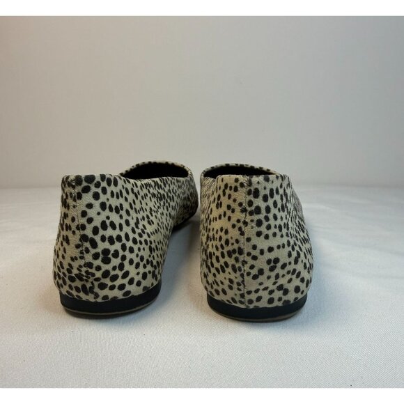 MIA Kandace Suede Pointy Toe Women Size 7 White/Black Vegan Ballet Flats Casual - Picture 8 of 14